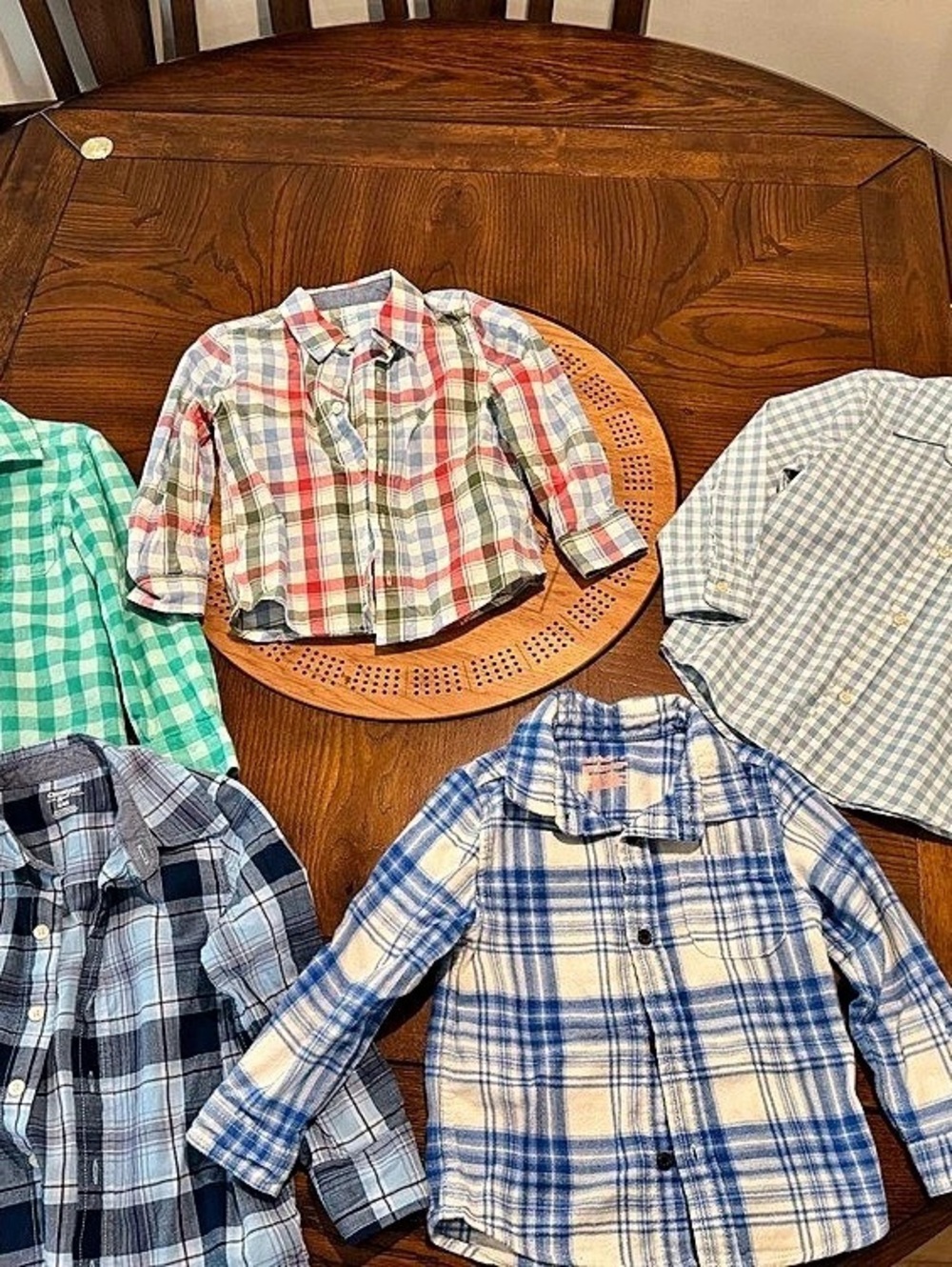 Boys Plaid Button Down Shirts Size 4T NWT